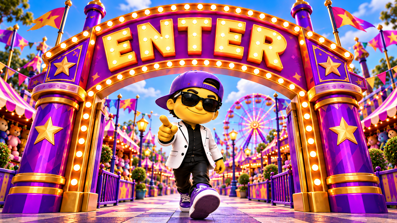 Jitty entering the Funky Shit Midway